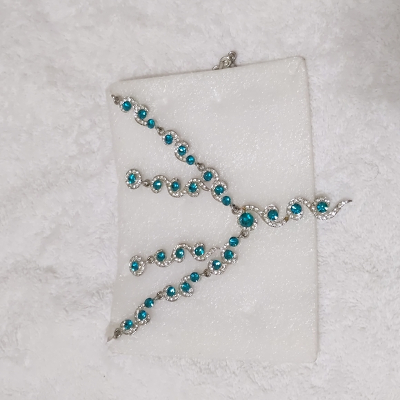 Blue and Silver Indian Jewelry Set - Picture 1 of 2